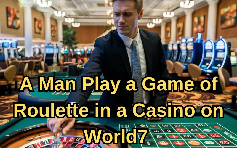 a man play a game of roulette in a casino